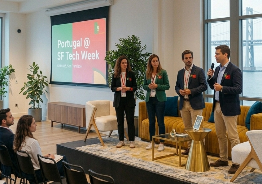 Portuguese founders presenting at Portugal @ SF Tech Week in San Francisco